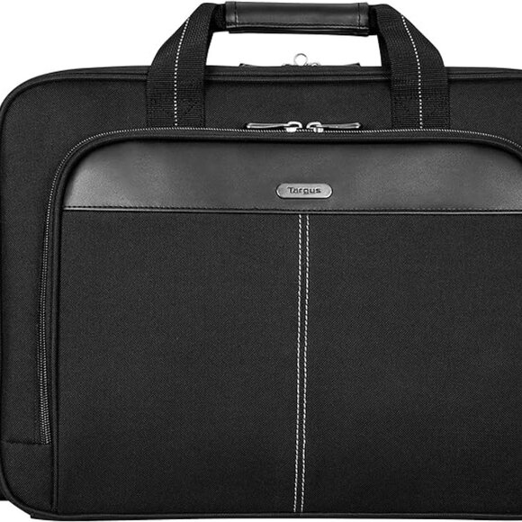 Targus Classic Slim Briefcase Messenger Ergonomic Padded Laptop Bag - Picture 8 of 9
